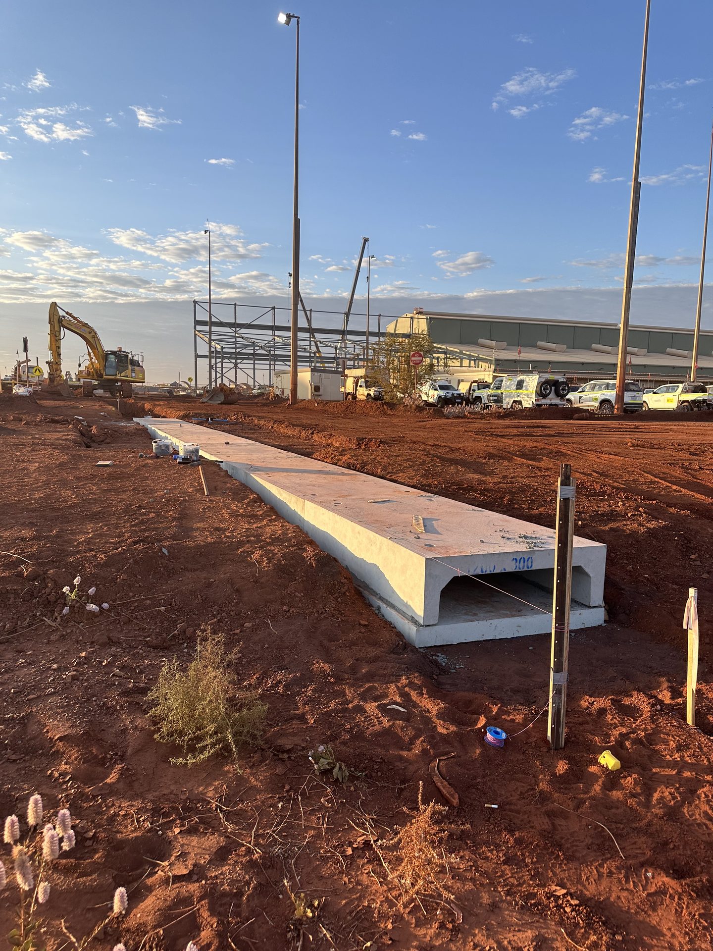 Box culvert installation on a Hedland civil site